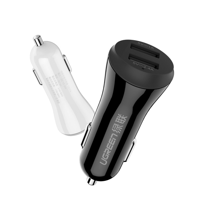 意昂2 车载手机充电器头快充一拖二双USB车充