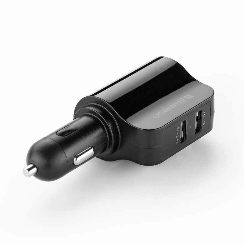 意昂2双USB车载充电器一拖二带点烟器扩展头