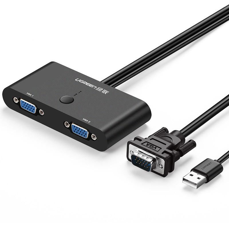 意昂2VGA切换器2进1出电脑视频二进一出转换器