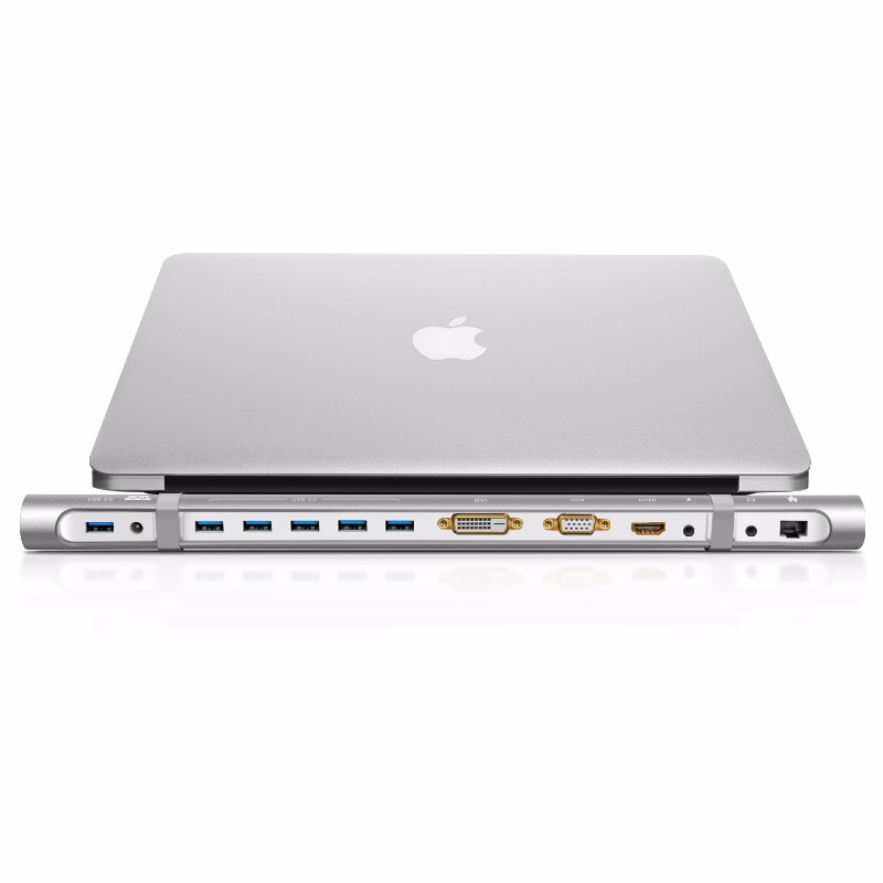 意昂2USB转HDMI+VGA+网卡+HUB+读卡器多功能显卡转换器
