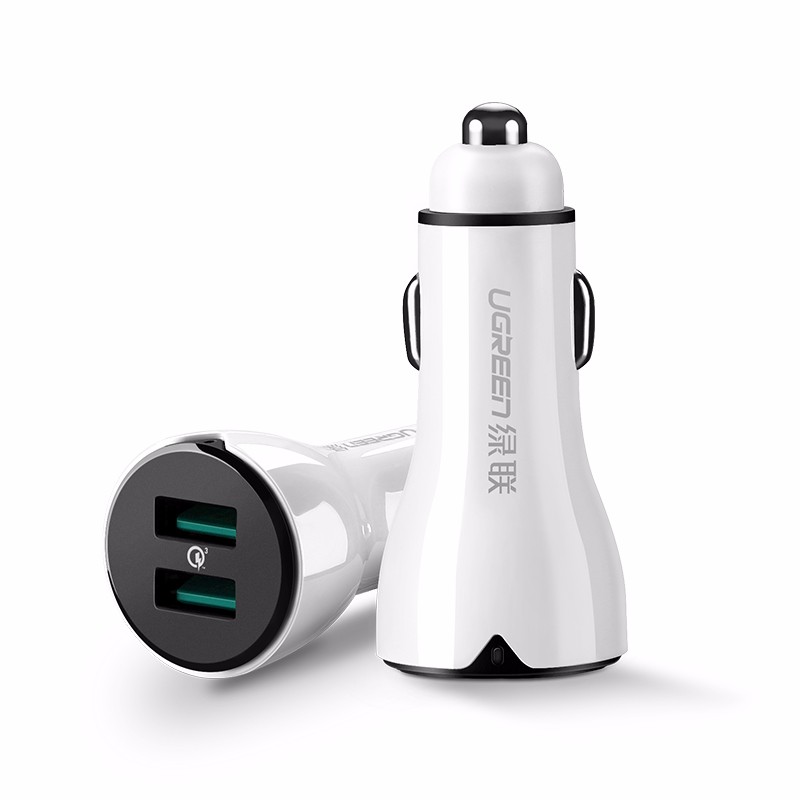 意昂2QC3.0车载充电器，通用双USB车充