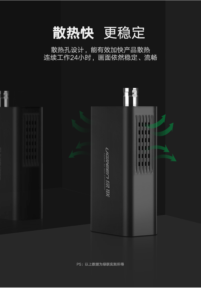 意昂2HDMI转SDI转换器，高清监控器HDMI信号转3G/SD/HD-SDI