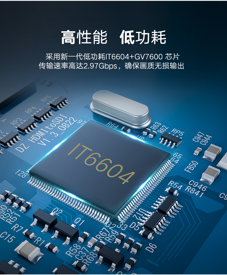 意昂2HDMI转SDI转换器，高清监控器HDMI信号转3G/SD/HD-SDI