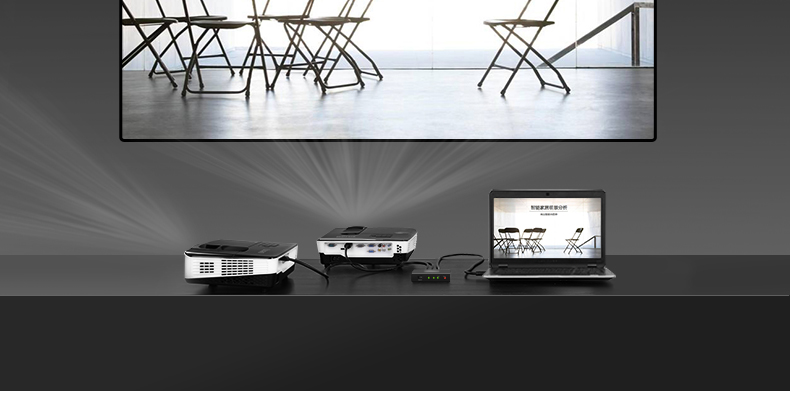 意昂2HDMI分配器1进2出，一分二HDMI高清1080p分屏器