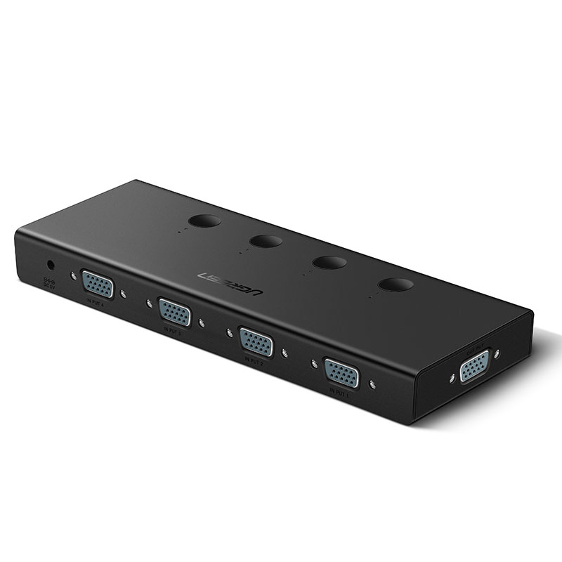 意昂2VGA切换器4进1出，VGA视频共享显示屏转换器