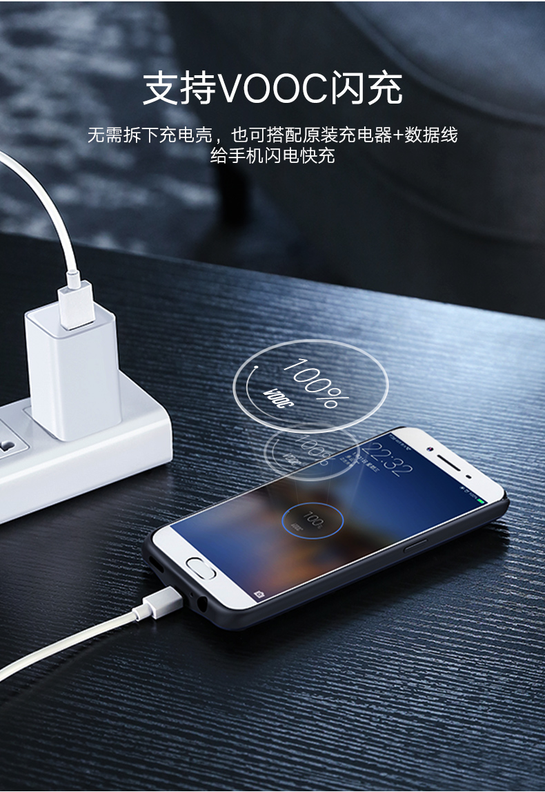 意昂2OPPOR11背夹充电宝，R11/Plus背夹电池支持VOOC闪充