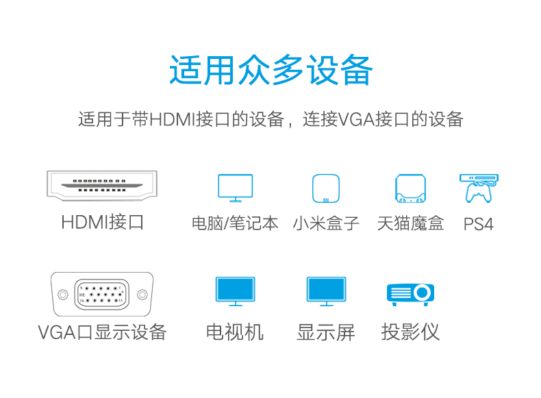 HDMI转VGA转换器带音频