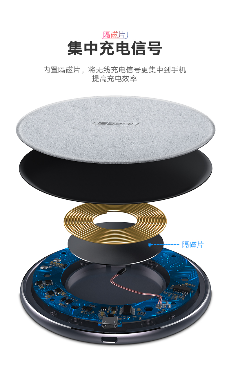 意昂2iPhone8无线充电器，苹果X三星s9小米mix2s通用