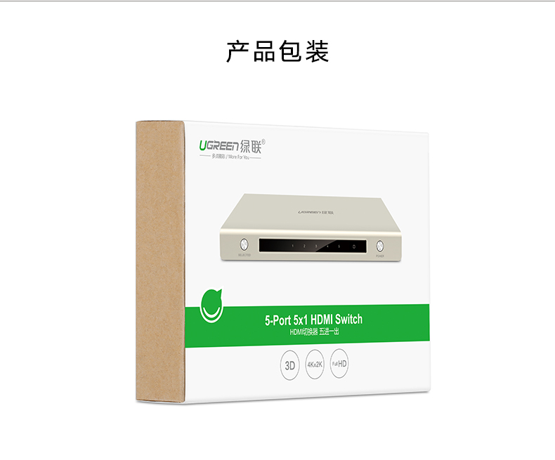 意昂2HDMI切换器5进1出高清视频共享器