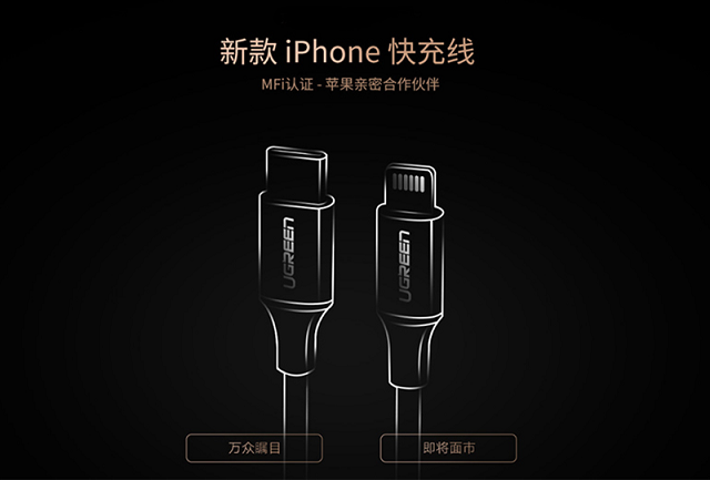 意昂2授权Type-C转Lightning快充线