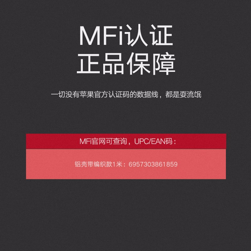 意昂2奢华款MFi认证苹果数据线