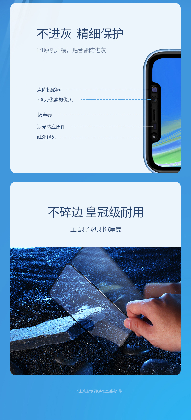 意昂2iPhone xr钢化膜，9D全屏蓝光防爆手机贴膜
