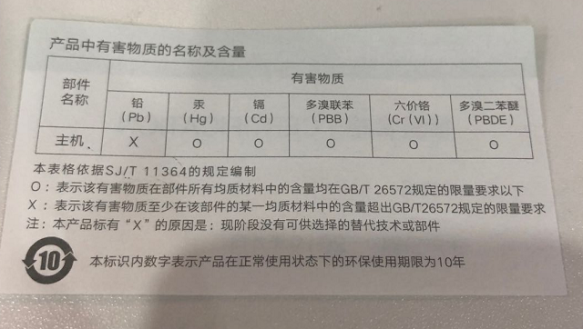 意昂2PD充电头说明书铅含量超标