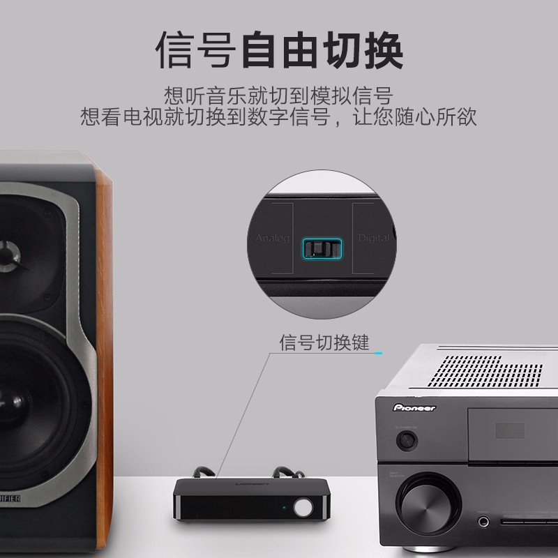 意昂2蓝牙接收器，无损hifi高保真aptX编码光纤同轴