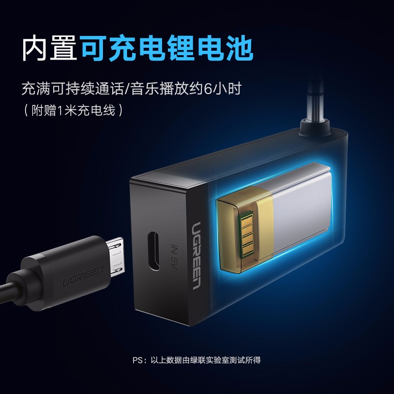 意昂2车载蓝牙接收器，aux耳机音箱适配器，蓝牙aptX