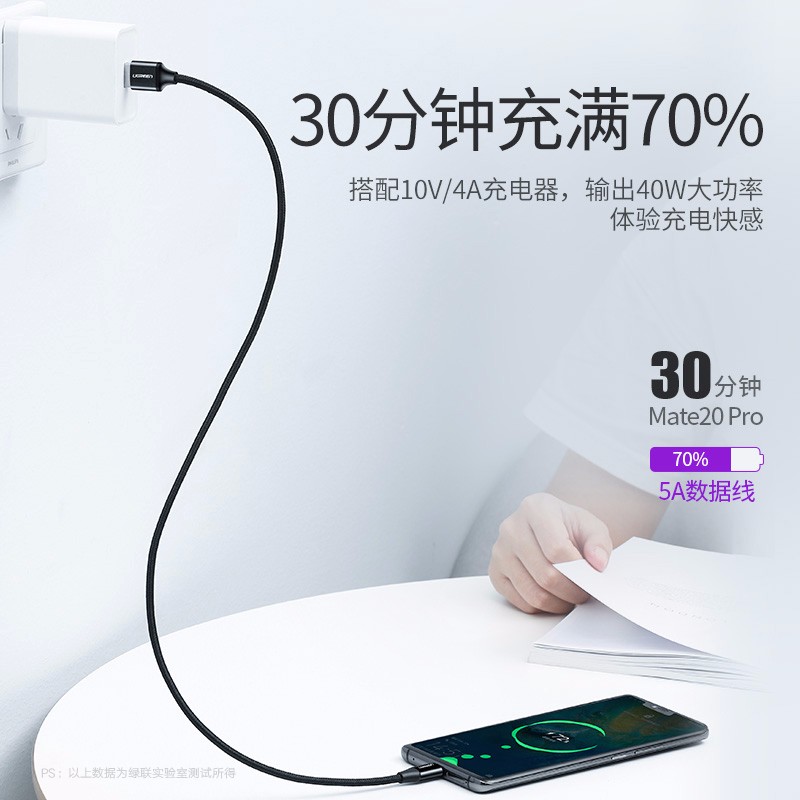 意昂25A快充数据线，支持华为Type-C超级快充