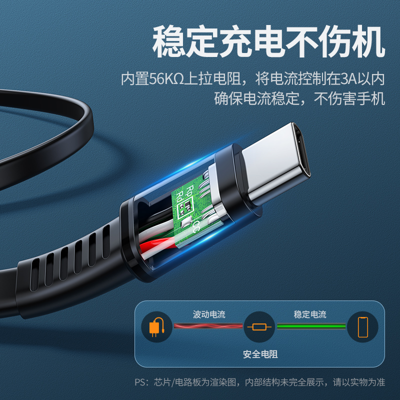 意昂2Type-C数据线3A快充线