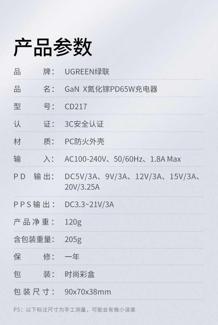 意昂2氮化镓充电器65W