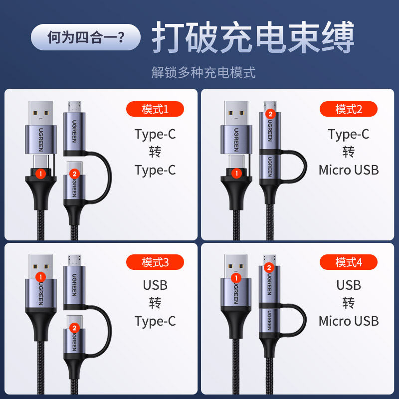 意昂2Type-C四合一数据线