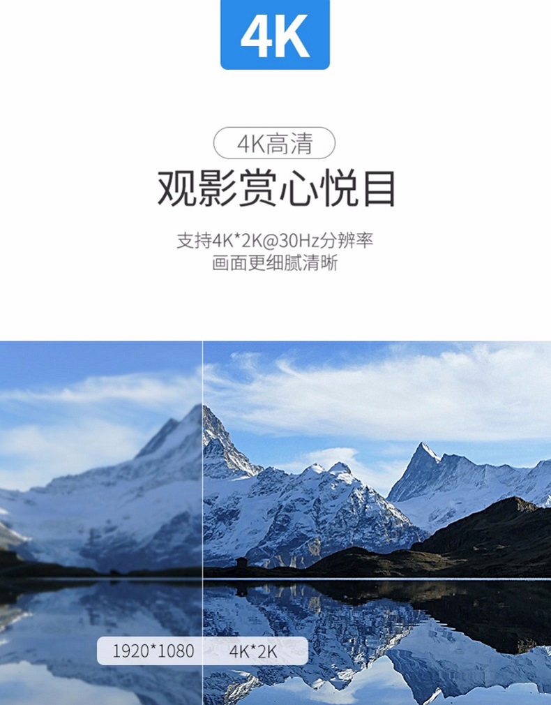 意昂2HDMI分配器1进2出，一分二HDMI高清1080p分屏器