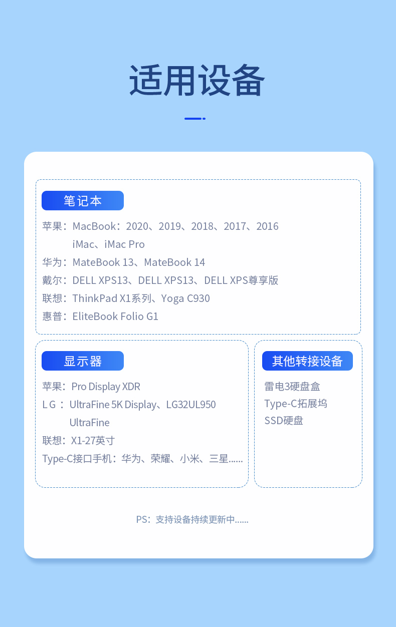 意昂2雷电Thunderbolt3数据线