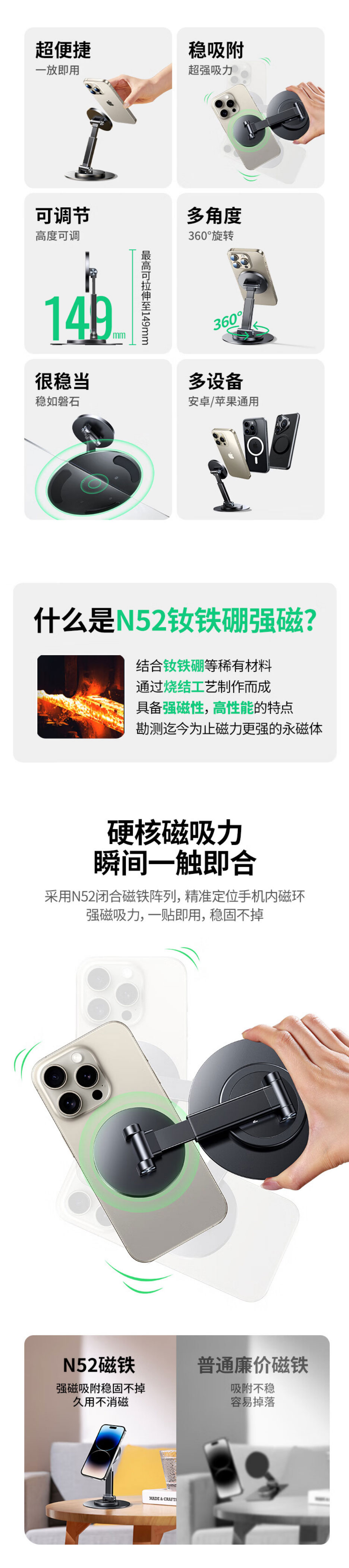 意昂2（nzkyk）LP862磁吸旋转手机支架