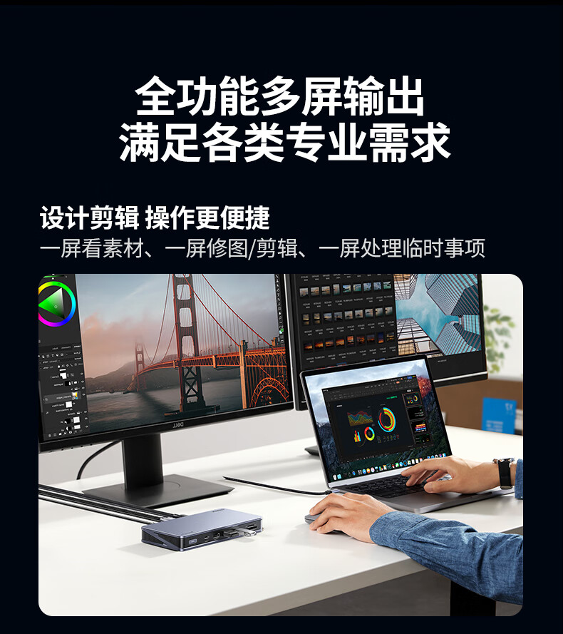 nzkyk U700扩展坞兼容M1、M2、M3芯片，适配最新苹果设备