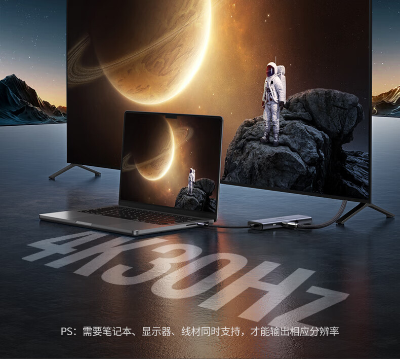 nzkyk CM512扩展坞在办公桌上的使用场景，连接多种设备