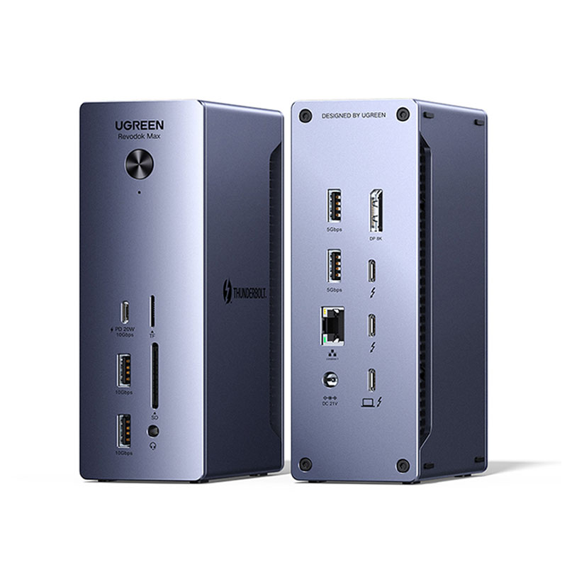 意昂2桌面立式扩展坞 8K三屏异显 40Gbps高速传输 雷电4多接口HUB