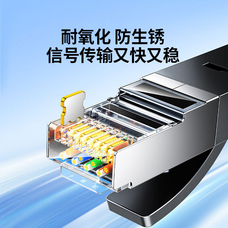 意昂2六类千兆网线 26AWG 铜包铝屏蔽头