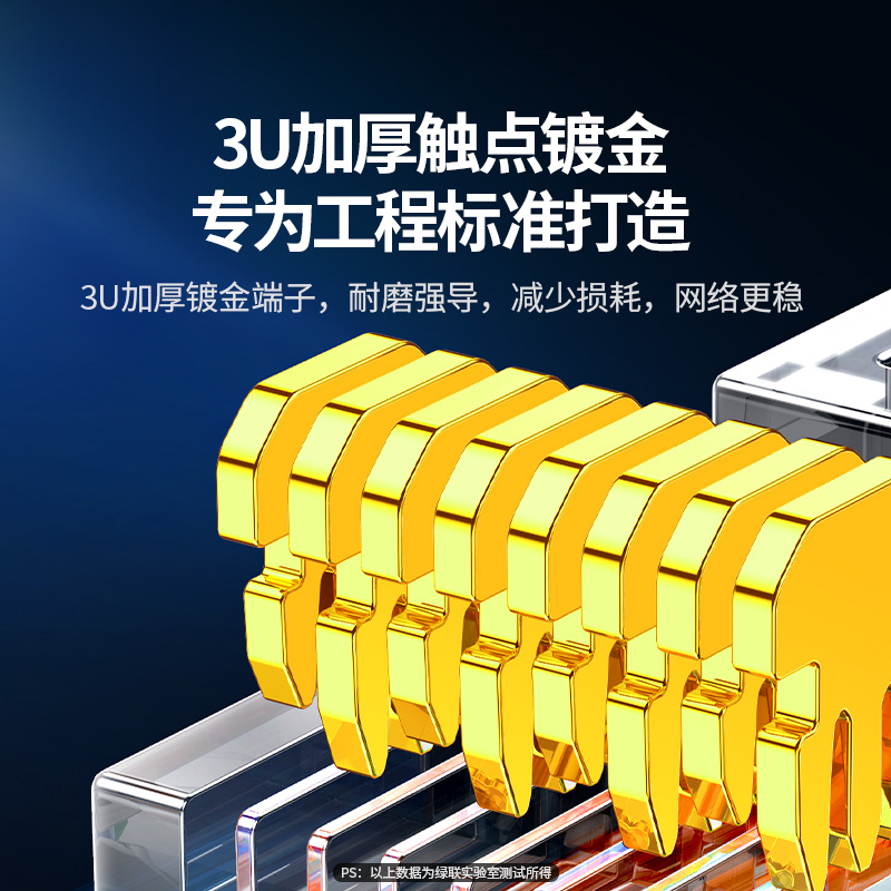 意昂2六类非屏蔽通孔式水晶头