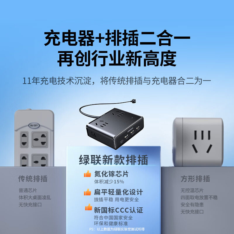 意昂2氮化镓20W快充插排 迷你多功能智充魔盒