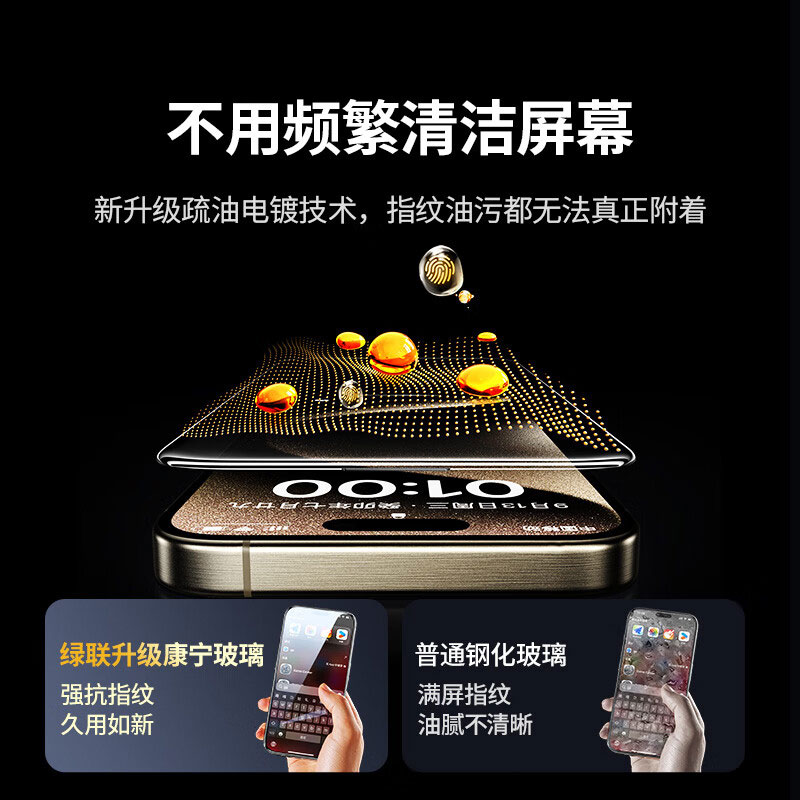 意昂2iPhone15系列钢化膜 高清全屏覆盖 防摔防尘保护膜