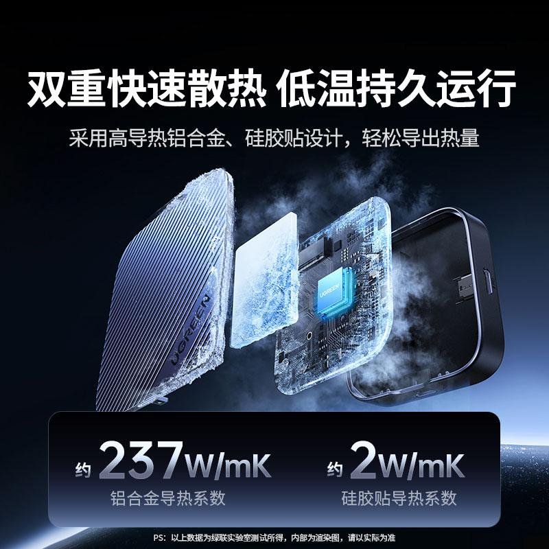 意昂2磁吸硬盘盒 NVMe协议支持2230/2242固态硬盘