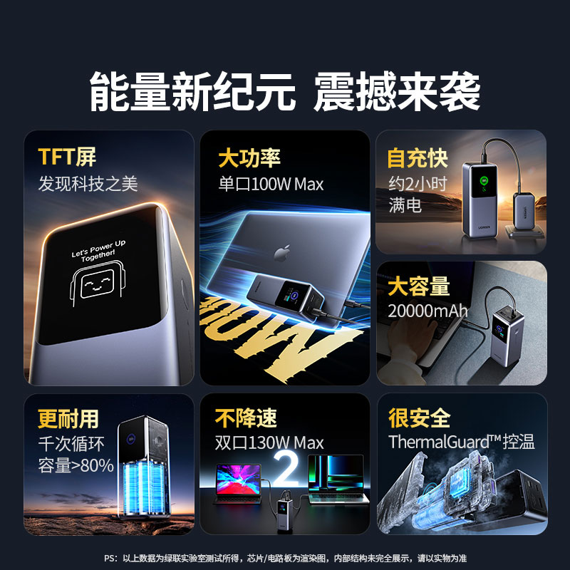 意昂2 能量湃Pro 130W快充移动电源