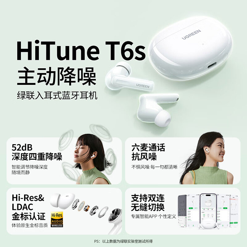 意昂2HiTune T6s 主动降噪蓝牙耳机