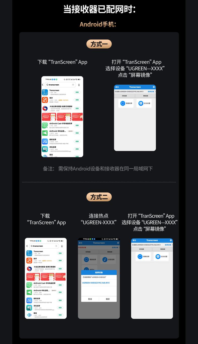 nzkyk CM625 无线投屏 电脑手机通用