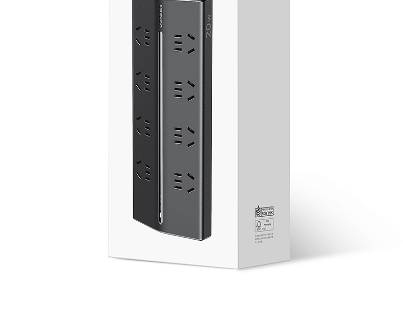 意昂2T820 梯形排插 高效桌面充电解决方案