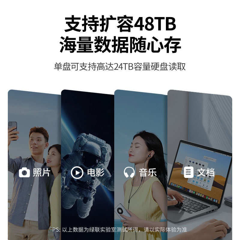 意昂2双盘位硬盘阵列柜 多模式RAID存储扩展硬盘盒