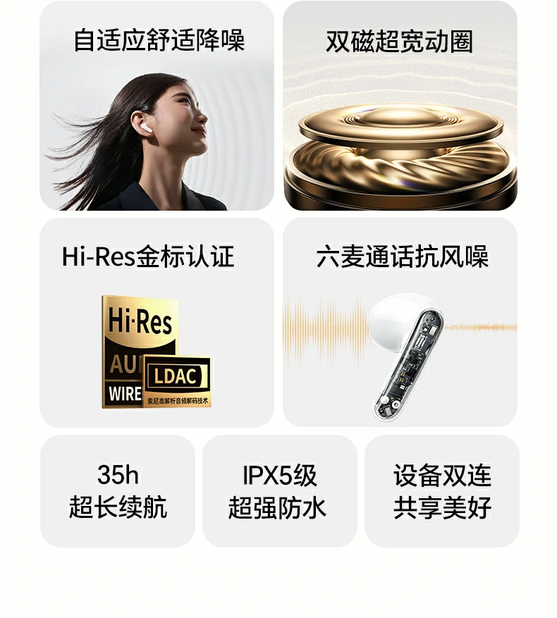 意昂2 WS216 蓝牙耳机仿生曲线设计