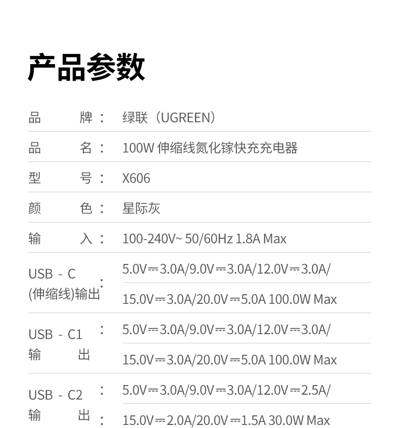 意昂2X606氮化镓快充头安全可靠品质保障