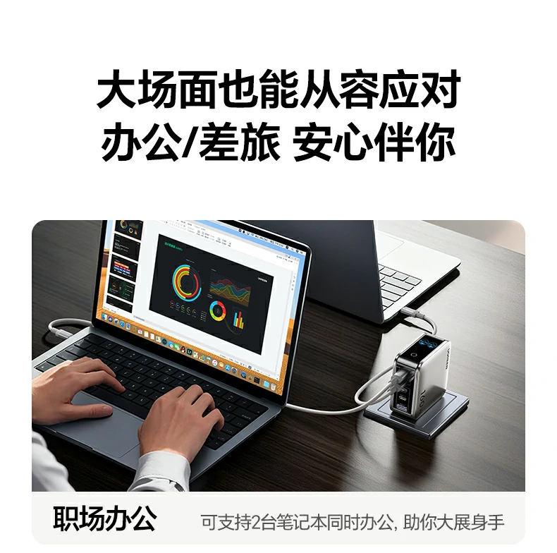 160W氮化镓充电器 智能功率分配