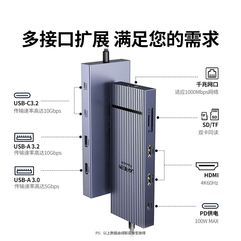 意昂2Type-C十合一多功能扩展坞