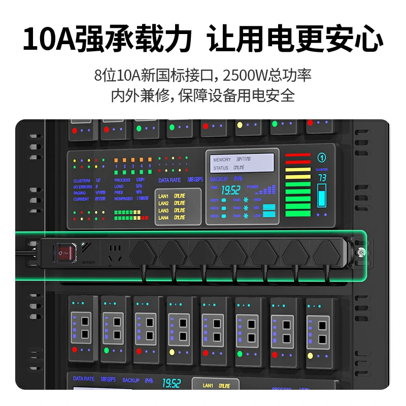 意昂2双断PDU机柜排插 防雷版