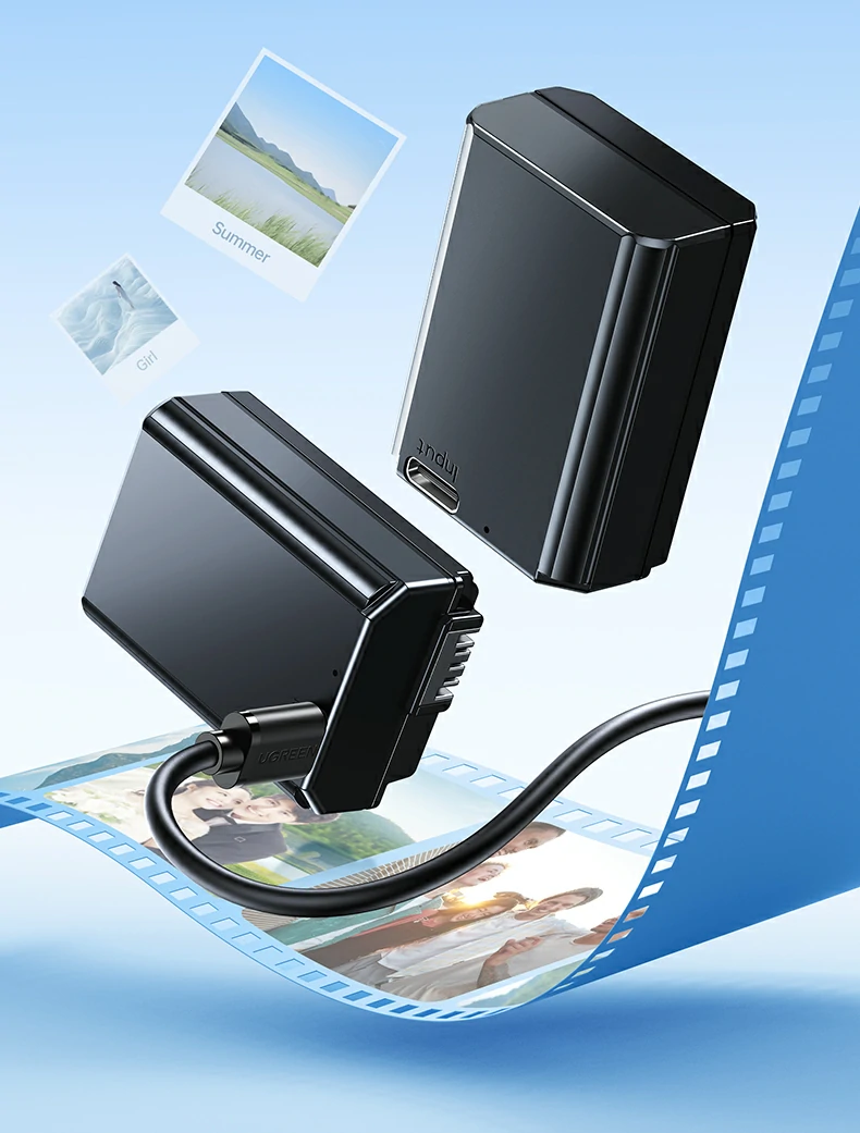 意昂2Type-C直充相机电池支持充电宝直连补电，户外拍摄更安心