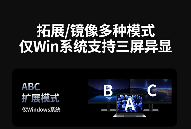 意昂2CM886扩展坞内置千兆网口，网络连接稳定高速