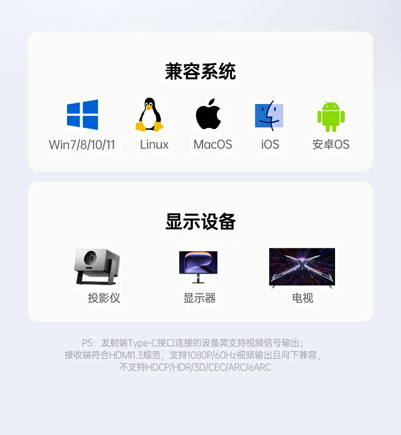 外接大屏免复杂设置开机快速同屏显示