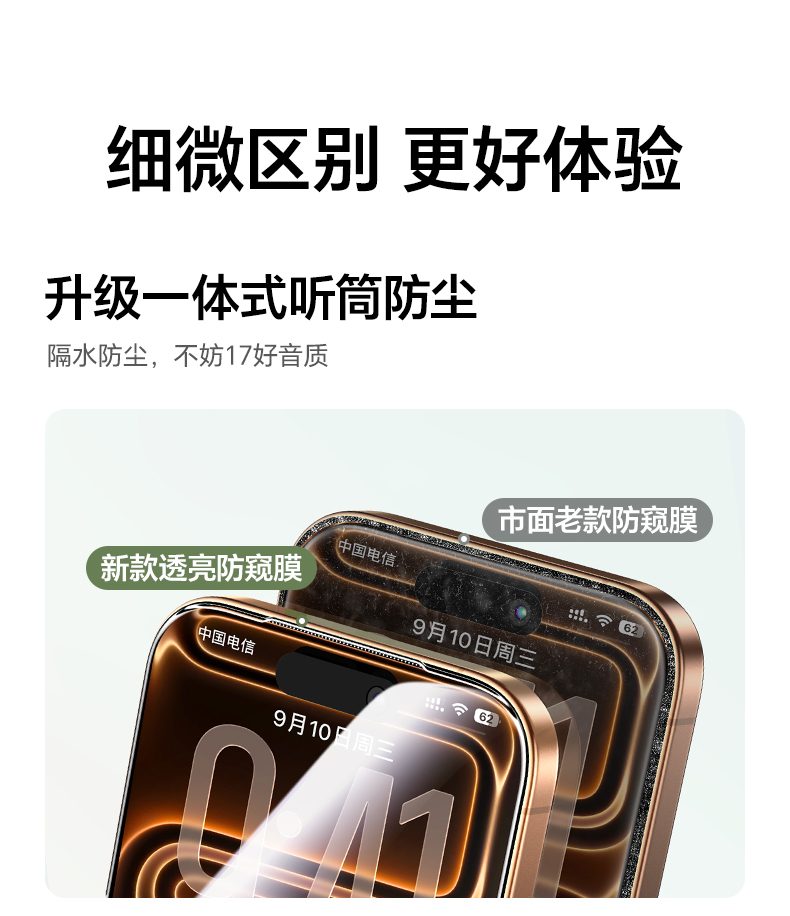 意昂2防窥膜安装后不影响手机壳佩戴