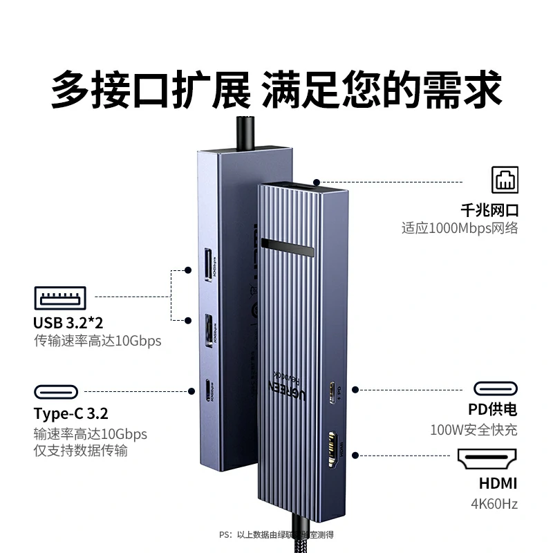 意昂2Type-C六合一鳍纹扩展坞