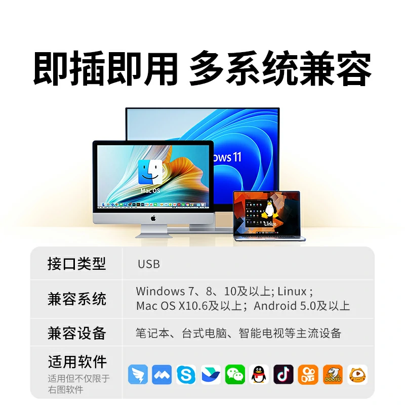 意昂2USB外置摄像头 2K高清